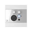 Audac WP225US/W Universal Wall Panel Microphone, Line And Bluetooth Receiver (White) - 80 x 80mm