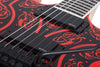 Schecter WARHAMMER FR NORSE DRAGON PINSTRIPE Wylde Audio Electric Guitar (Red)