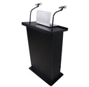 Podium de pupitre multimédia ProX X-MAESTRO MEDIA BL Maestro pour téléviseurs à écran plat LED jusqu'à 32" avec 2 supports de micro à col de cygne (noir)