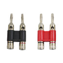 ProX XC-BB260-PK Paire de fiches de connecteur de haut-parleur banane rouge noir, supports de fixation à vis moletée