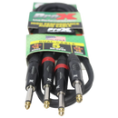 ProX XC-DP05 Câble audio asymétrique double 1/4" vers double 1/4" haute performance - 5 pi.