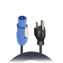 ProX XC-PWCE14-10 14 AWG High Performance Power Cord NEMA 5-15 Edison to PowerCon Blue Male - 10ft