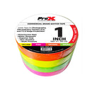 ProX XGF-160FLX4 1in Multi-Color Fluorescent Commercial Grade Gaffer Tape Pros Choice Non-Residue 180ft 4-Pack (Neon)