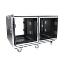 Flight case ProX XS-2X12USLAM24 pour consoles de mixage, avec roulettes, support antichoc pour rack à rack
