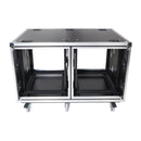 Flight case ProX XS-2X12USLAM24 pour consoles de mixage, avec roulettes, support antichoc pour rack à rack