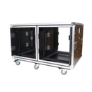 Flight case ProX XS-2X12USLAM24 pour consoles de mixage, avec roulettes, support antichoc pour rack à rack