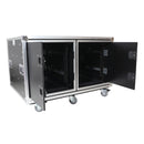 Flight case ProX XS-2X12USLAM24 pour consoles de mixage, avec roulettes, support antichoc pour rack à rack