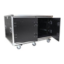 Flight case ProX XS-2X12USLAM24 pour consoles de mixage, avec roulettes, support antichoc pour rack à rack