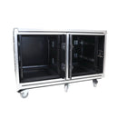 Flight case ProX XS-2X12USLAM24 pour consoles de mixage, avec roulettes, support antichoc pour rack à rack