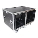 Flight case ProX XS-2X12USLAM24 pour consoles de mixage, avec roulettes, support antichoc pour rack à rack