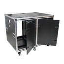 Flight case ProX XS-2X16USLAM24 pour consoles de mixage, avec roulettes, support antichoc pour rack à rack