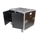Flight case ProX XS-2X16USLAM24 pour consoles de mixage, avec roulettes, support antichoc pour rack à rack