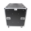 Flight case ProX XS-2X16USLAM24 pour consoles de mixage, avec roulettes, support antichoc pour rack à rack