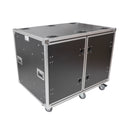 Flight case ProX XS-2X16USLAM24 pour consoles de mixage, avec roulettes, support antichoc pour rack à rack