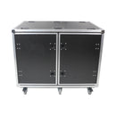 Flight case ProX XS-2X16USLAM24 pour consoles de mixage, avec roulettes, support antichoc pour rack à rack