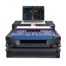 ProX XS-OMNISDUOLTBLLED ATA Flight Case For Pioneer AlphaTheta OMNIS-DUO DJ Controller with Laptop Shelf and LED (All Black)