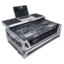 Prox xs-ranefour wlt ata fleule Style Road casse pour le contrôleur Rane quatre DJ avec une étagère d'ordinateur portable 1u espace et roues en rack