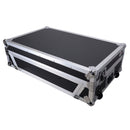 Prox xs-ranefour wlt ata fleule Style Road casse pour le contrôleur Rane quatre DJ avec une étagère d'ordinateur portable 1u espace et roues en rack