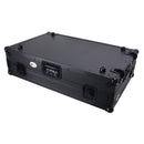 ProX XS-RANEFOURWLTBLLED ATA Flight Style Road Case For RANE Four or RANE Performer DJ Controller with Laptop Shelf 1U Rack Space LED and Wheels (Black)
