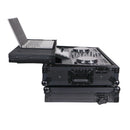 ProX XS-SCLIVE2LTBLLED ATA Flight Style Road Case For Denon SC Live 2 Controller with Laptop Shelf 1U Rack Space RGB LED (Black Finish)