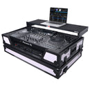 ProX XS-XDJXZWLT WH ATA Flight Case pour contrôleur DJ Pioneer XDJ-XZ avec étagère pour ordinateur portable, espace rack 1U et roues (noir blanc)