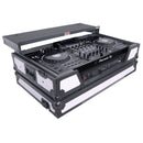 ProX XS-XDJXZWLT WH ATA Flight Case pour contrôleur DJ Pioneer XDJ-XZ avec étagère pour ordinateur portable, espace rack 1U et roues (noir blanc)
