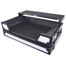 ProX XS-XDJXZWLT WH ATA Flight Case pour contrôleur DJ Pioneer XDJ-XZ avec étagère pour ordinateur portable, espace rack 1U et roues (noir blanc)