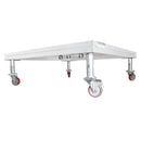 ProX XSQ-16W StageQ™ Pieds de scène verrouillables de 16 po de hauteur avec roulettes en acier en caoutchouc de 5 po (Ensemble de 4)