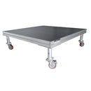 ProX XSQ-16W StageQ™ Pieds de scène verrouillables de 16 po de hauteur avec roulettes en acier en caoutchouc de 5 po (Ensemble de 4)