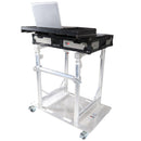 ProX XT-MMDJTV01 Modular Mobile Media TV DJ Station Booth for ProX XT-GRU Rapid Grid Modular System And Base Plate With Wheels