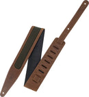 Levy's M317TRI-BRN-GRN Voyager Pro Sangle de guitare en cuir (marron/vert)