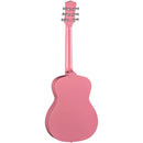 Luna AURORABOREALIS Guitare acoustique 6 cordes taille 3/4 en tilleul - Rose perle