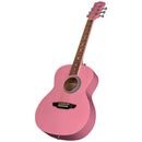 Luna AURORABOREALIS Guitare acoustique 6 cordes taille 3/4 en tilleul - Rose perle