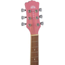 Luna AURORABOREALIS Guitare acoustique 6 cordes taille 3/4 en tilleul - Rose perle