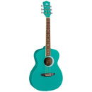 Luna AURORABOREALIS Guitare acoustique 6 cordes taille 3/4 en tilleul - Teal Pearl