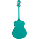 Luna AURORABOREALIS Guitare acoustique 6 cordes taille 3/4 en tilleul - Teal Pearl