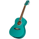 Luna AURORABOREALIS Guitare acoustique 6 cordes taille 3/4 en tilleul - Teal Pearl