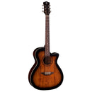 Guitare acoustique/électrique Luna ART VINTAGE Grand Auditorium (finition vintage marron vieilli)