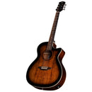 Guitare acoustique/électrique Luna ART VINTAGE Grand Auditorium (finition vintage marron vieilli)