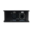 Glensound Beatrice B4+/4M, émetteur de poche compact 4 canaux, design Dante Broadway, avec connecteur XLR mâle 4 broches.