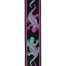 D'Addario 50BALPW01 Planet Waves Auto Lock Vintage Guitar Strap (Green/Purple)
