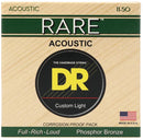 DR Handmade Strings RPML-11-3PK Rare Acoustic Guitar Strings (Phosphor Bronze, 3 Pack) - .011-.050 Custom Light
