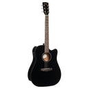 Cort EARTH60CE Acoustic Electric Guitar (Black Gloss)
