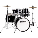 Batterie complète DDrum D1 JUNIOR 5 pièces avec cymbales (noir minuit)