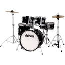Batterie complète DDrum D1 JUNIOR 5 pièces avec cymbales (noir minuit)