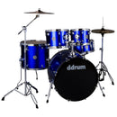 Batterie complète DDrum D2 5 pièces avec cymbales (bleu cobalt)