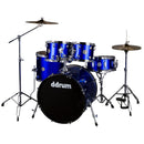 Batterie complète DDrum D2 5 pièces avec cymbales (bleu cobalt)