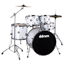 DDrum D2 5-Piece Complete Drum Set With Cymbals (Gloss White)