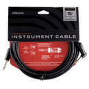 D'Addario PW-AMSGRA-15 American Stage Straight To Right Angle Instrument Cable - 15ft