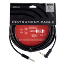 D'Addario PW-AMSGRA-20 American Stage Straight To Right Angle Instrument Cable - 20ft